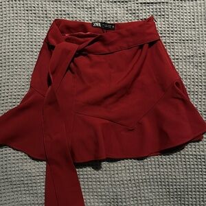 ZARA red skort